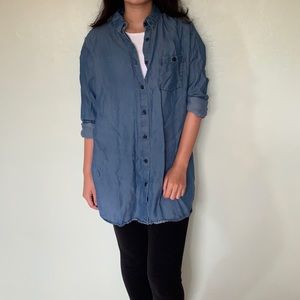 Uniqlo Oversized Chambray Shirt
